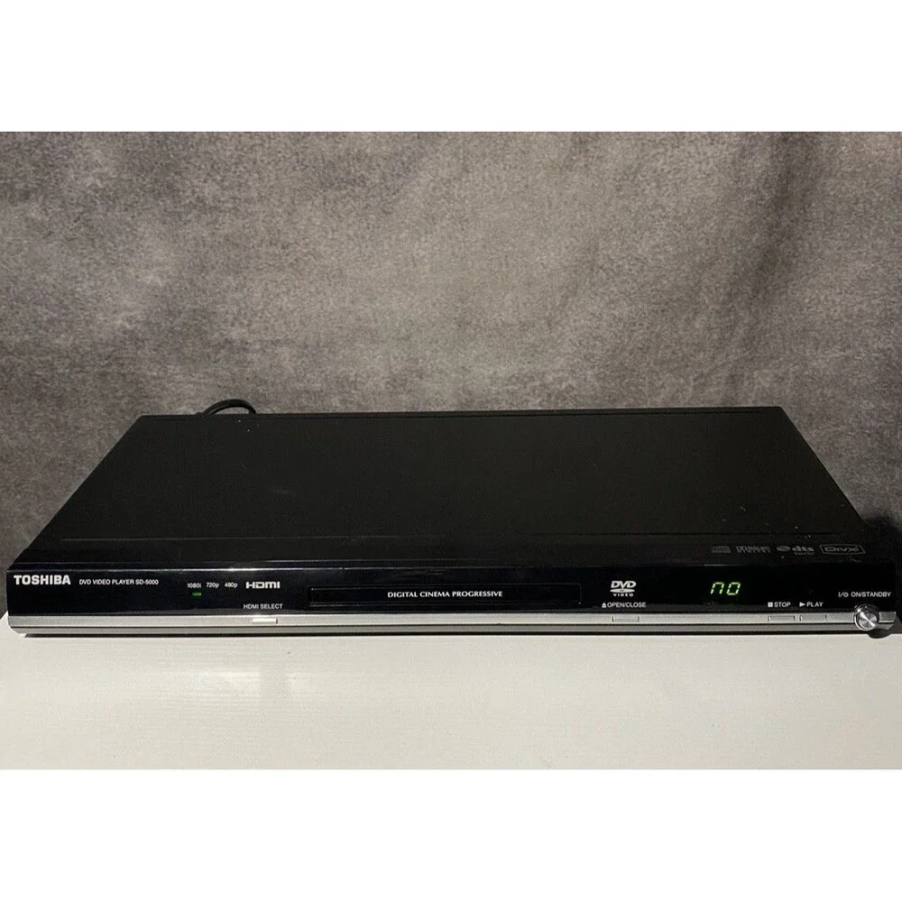 Toshiba SD-5000KU DVD Player 1080p Upconversion HDMI Progressive Scan No Remote